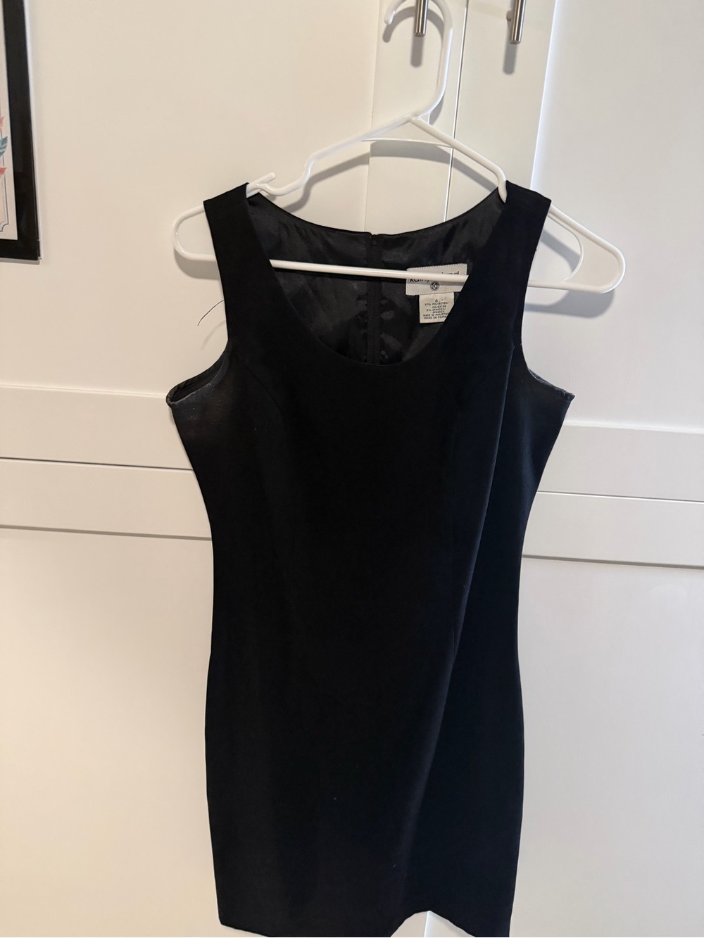 kathy ireland Black Sleeveless Midi Sheath Dress - size Medium